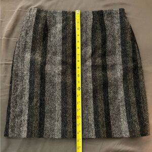 Boden Black and Gray Herringbone Brittish Tweed by Moon wool skirt